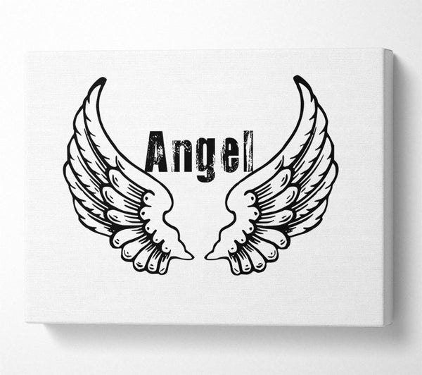  A Canvas Print of Angel Wings 2 White Canvas Wall Art