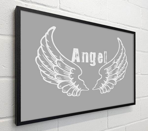 Angel Wings 2 Grey White