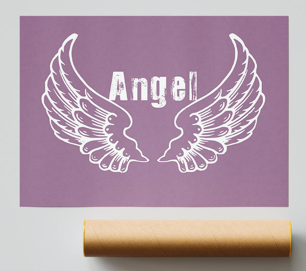 Angel Wings 2 Dusty Pink Poster
