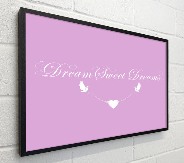 Nursery Quote Dream Sweet Dreams Pink