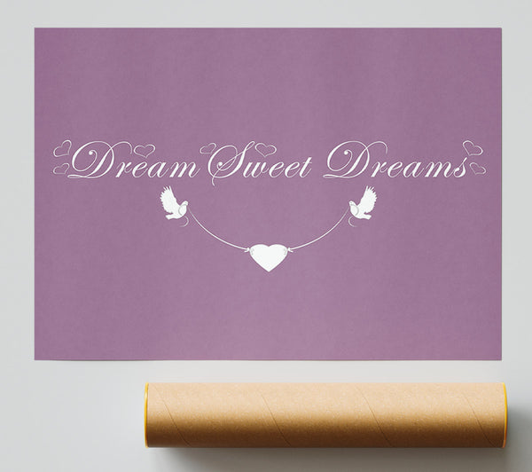 Dream Sweet Dreams Dusty Pink Print