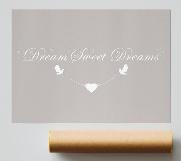 Dream Sweet Dreams Beige Giclee Print
