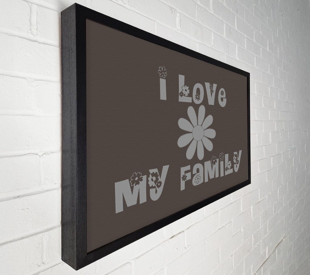  A Canvas Print of Boys room Quote I Love My Family Chocolate Canvas Art