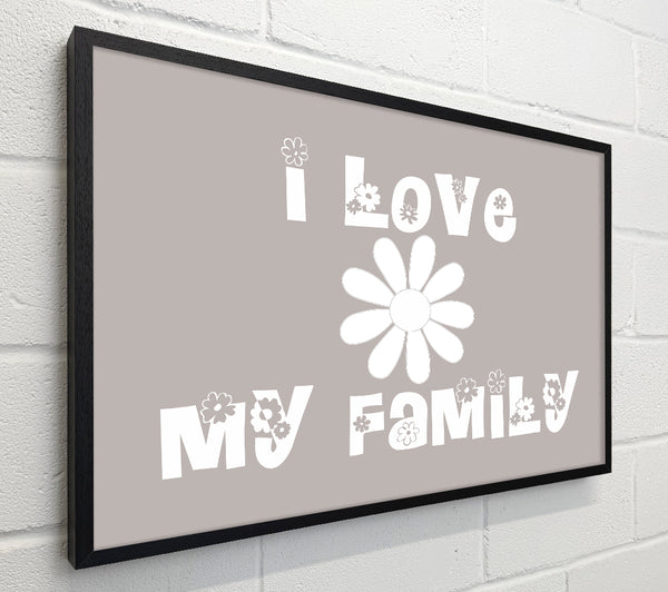 Boys room Quote I Love My Family Beige