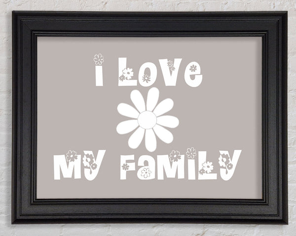 Jungenzimmer Zitat „I Love My Family“ Beige