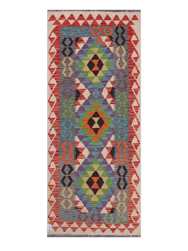 Maimana Afghanistan Kilim Rug - 196 x81 cm