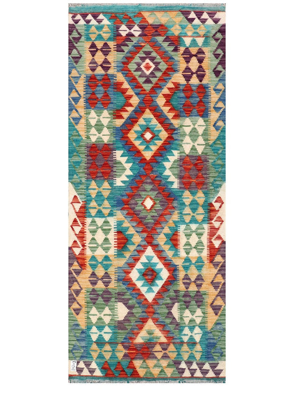 Maimana Afghanistan Kilim Rug - 190 x 79 cm