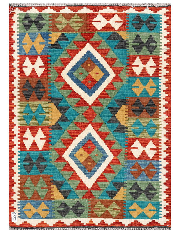 Maimana Afghanistan Kilim Rug - 122 x 90 cm