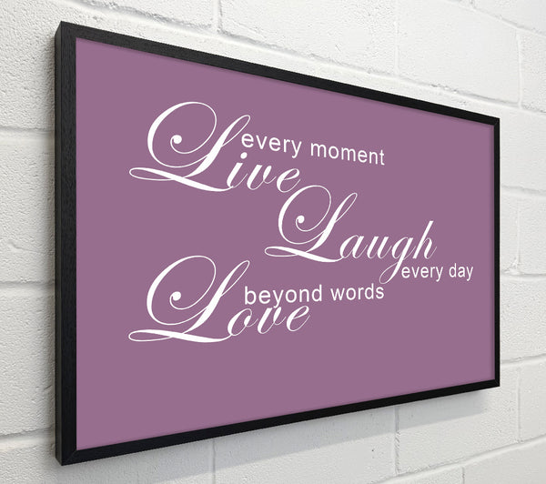 Home Quote Live Every Moment 3 Dusty Pink