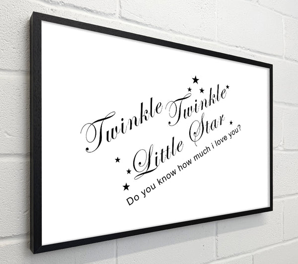 Nursery Quote Twinkle Twinkle Little Star 2 White