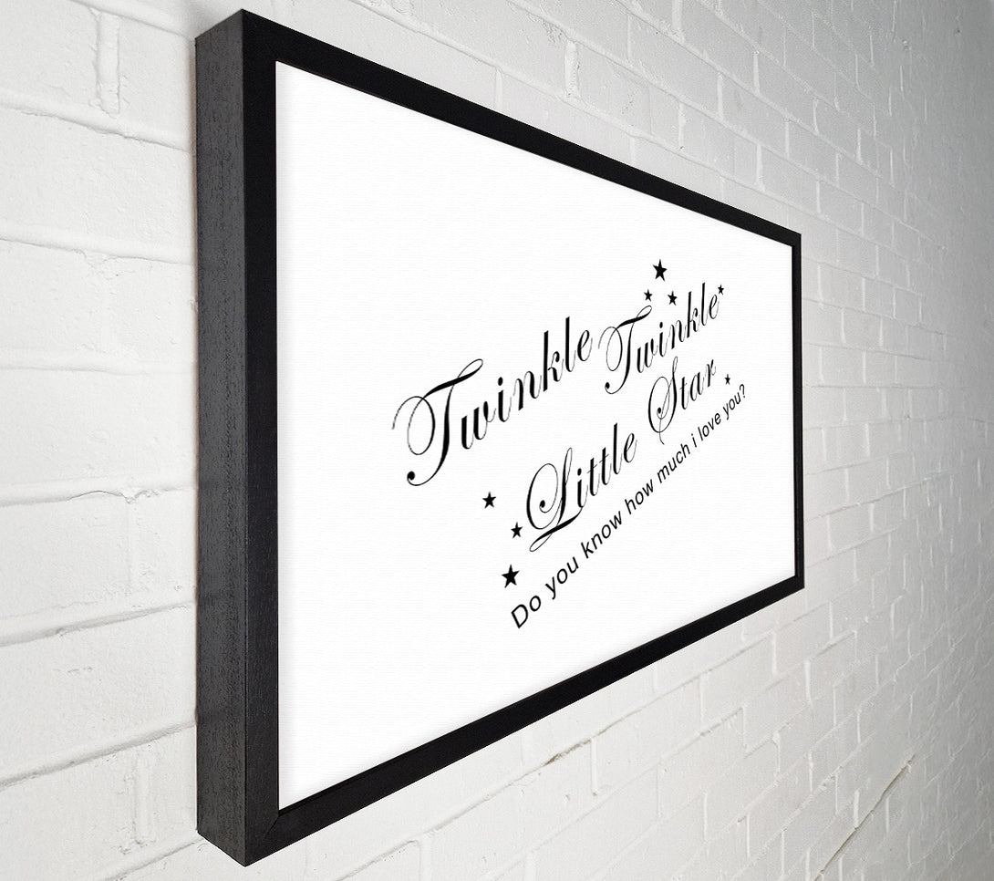  A Canvas Print of Nursery Quote Twinkle Twinkle Little Star 2 White Canvas Print