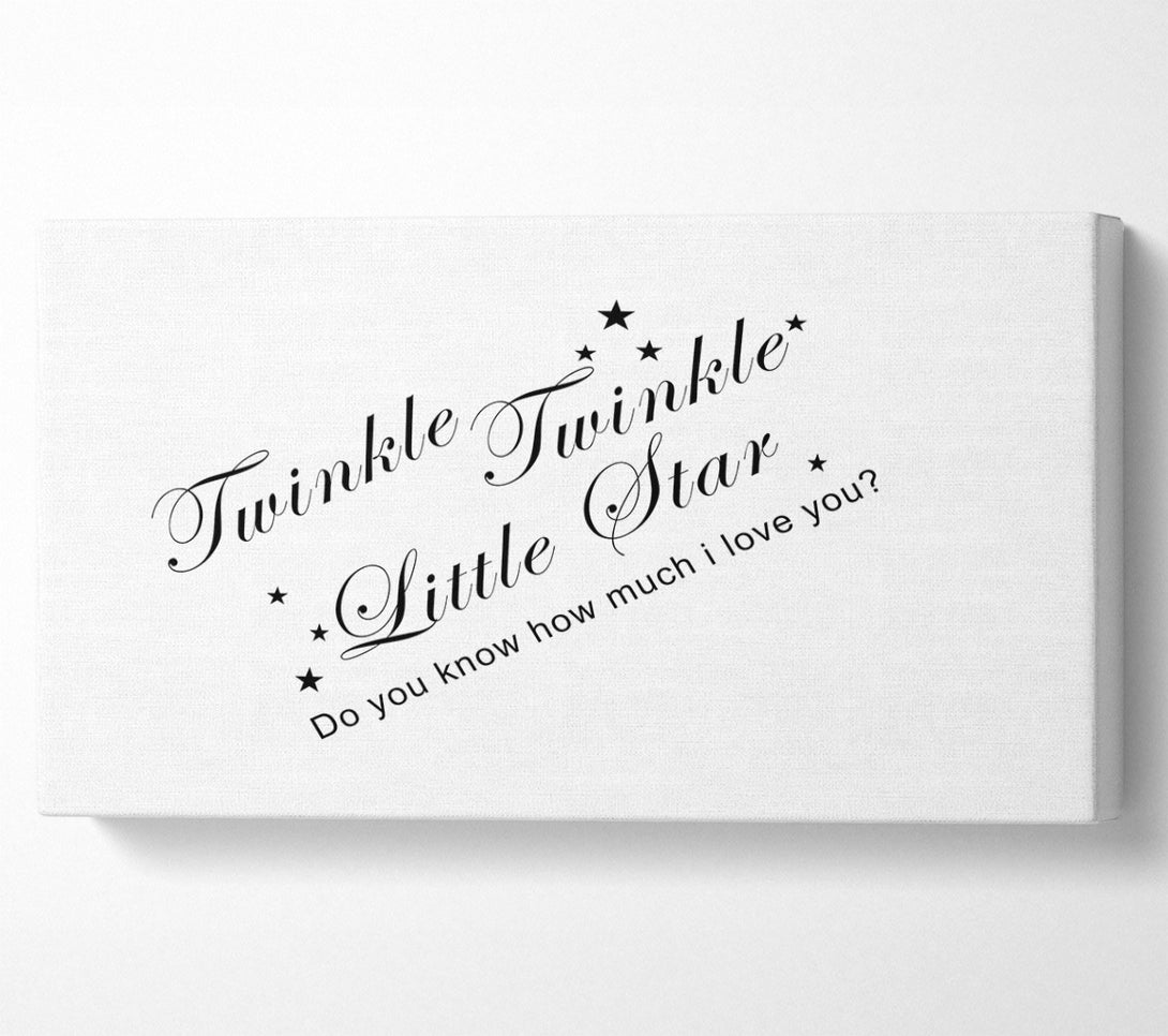  A Canvas Print of Nursery Quote Twinkle Twinkle Little Star 2 White Canvas Print