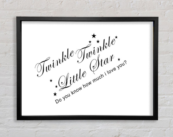 Kinderzimmer Zitat Twinkle Twinkle Little Star 2 Weiß