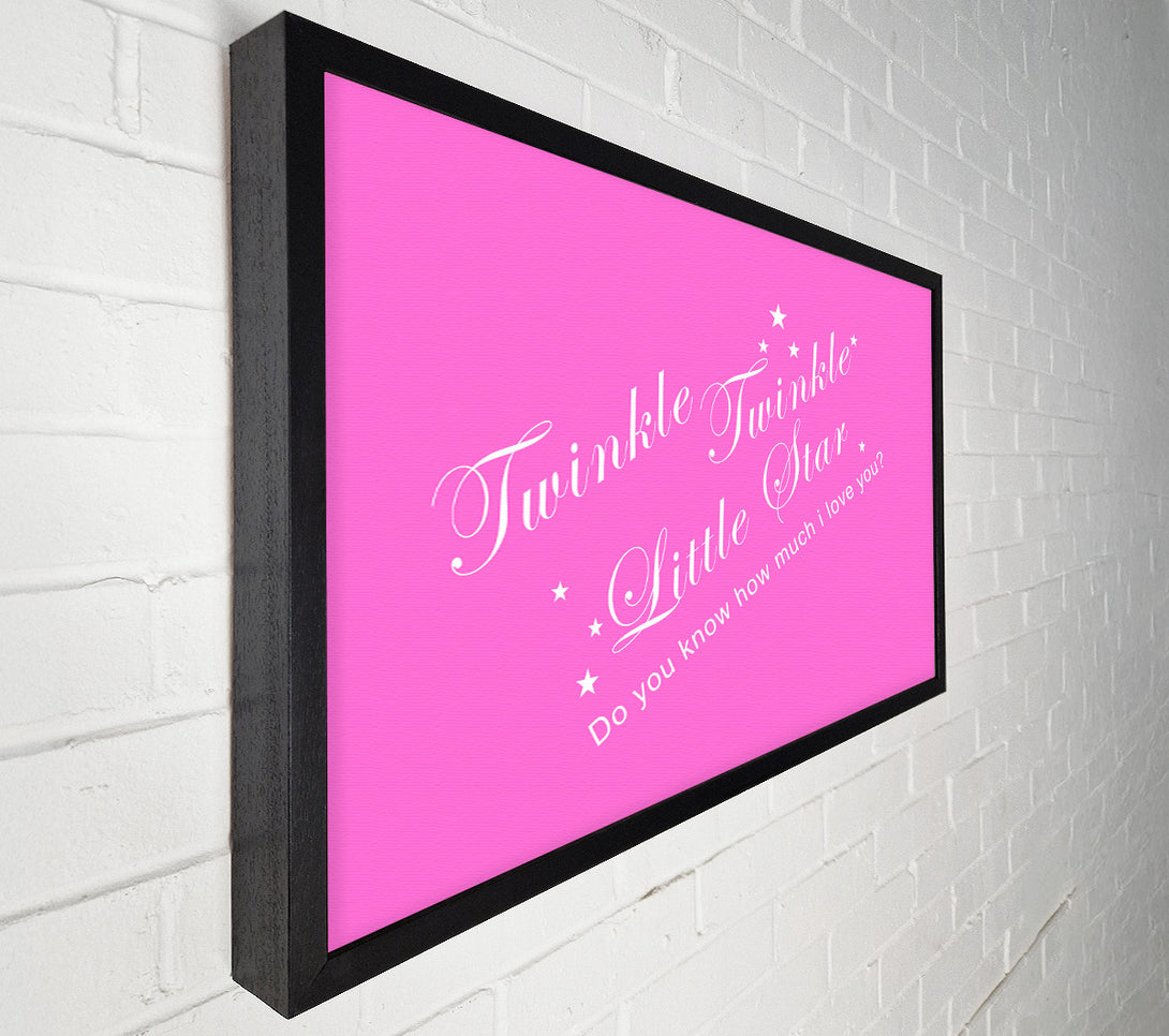  A Canvas Print of Nursery Quote Twinkle Twinkle Little Star 2 Vivid Pink Canvas Art