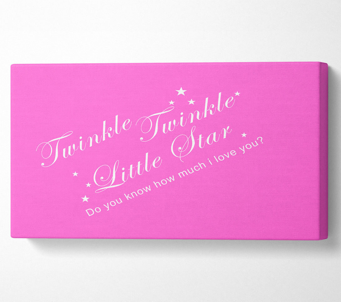  A Canvas Print of Nursery Quote Twinkle Twinkle Little Star 2 Vivid Pink Canvas Art