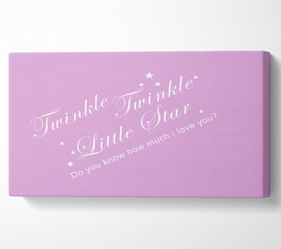  A Canvas Print of Nursery Quote Twinkle Twinkle Little Star 2 Pink Canvas Art