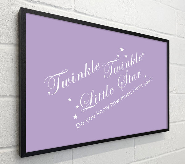 Nursery Quote Twinkle Twinkle Little Star 2 Lilac