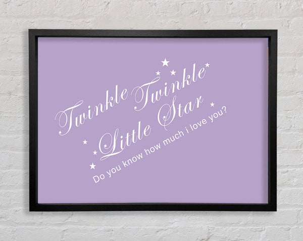 Kinderzimmer Zitat Twinkle Twinkle Little Star 2 Lila