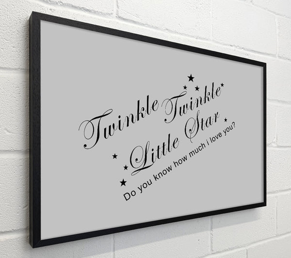 Nursery Quote Twinkle Twinkle Little Star 2 Grey