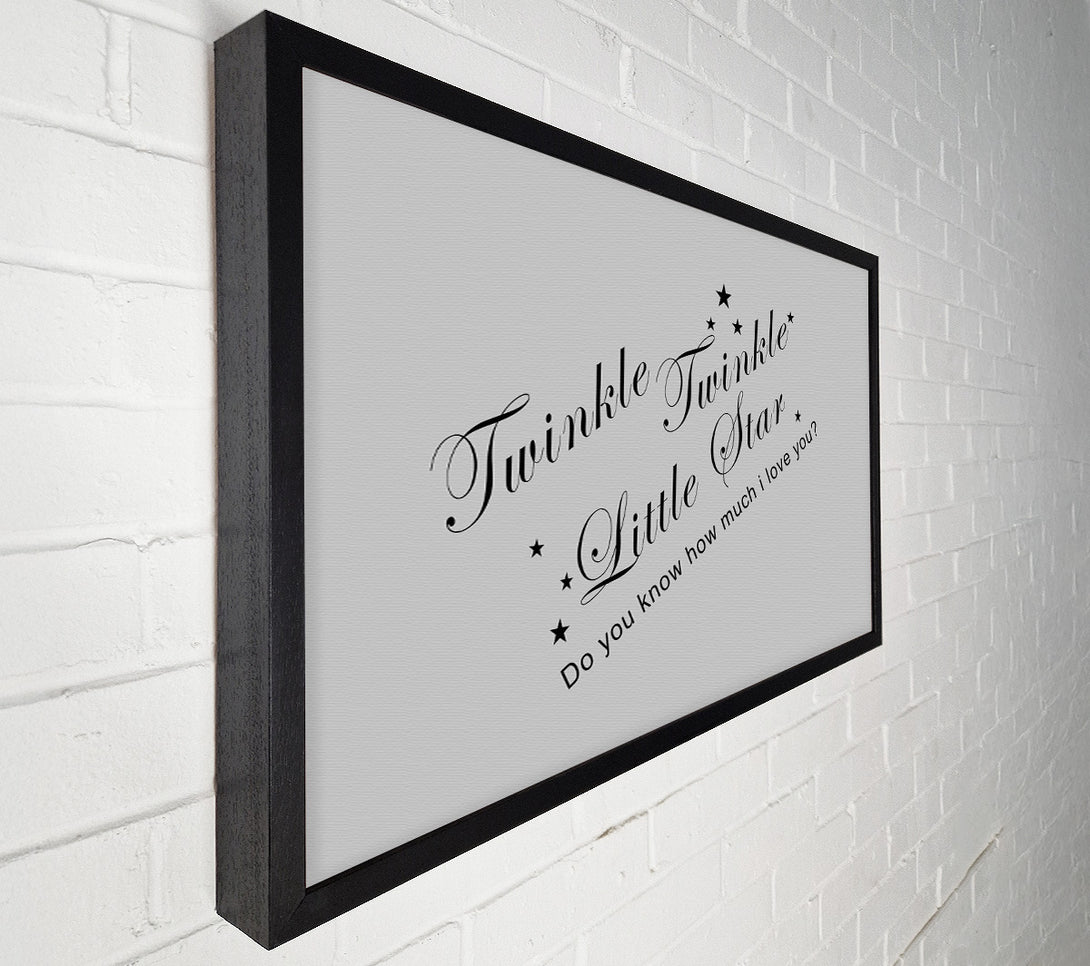  A Canvas Print of Nursery Quote Twinkle Twinkle Little Star 2 Grey Canvas Print