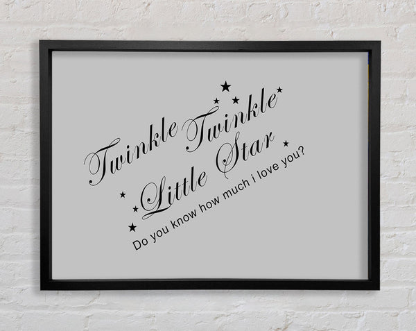 Kinderzimmer Zitat Twinkle Twinkle Little Star 2 Grau