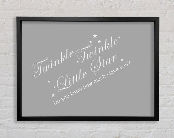 Kinderzimmer Zitat Twinkle Twinkle Little Star 2 Grau Weiß
