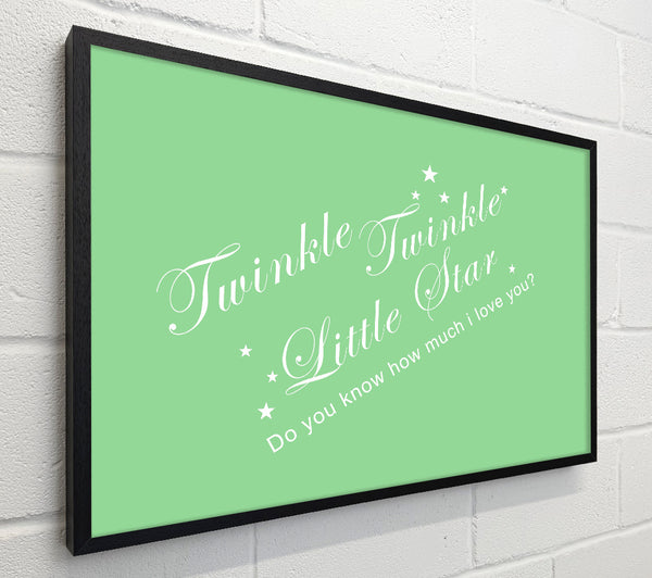 Nursery Quote Twinkle Twinkle Little Star 2 Green