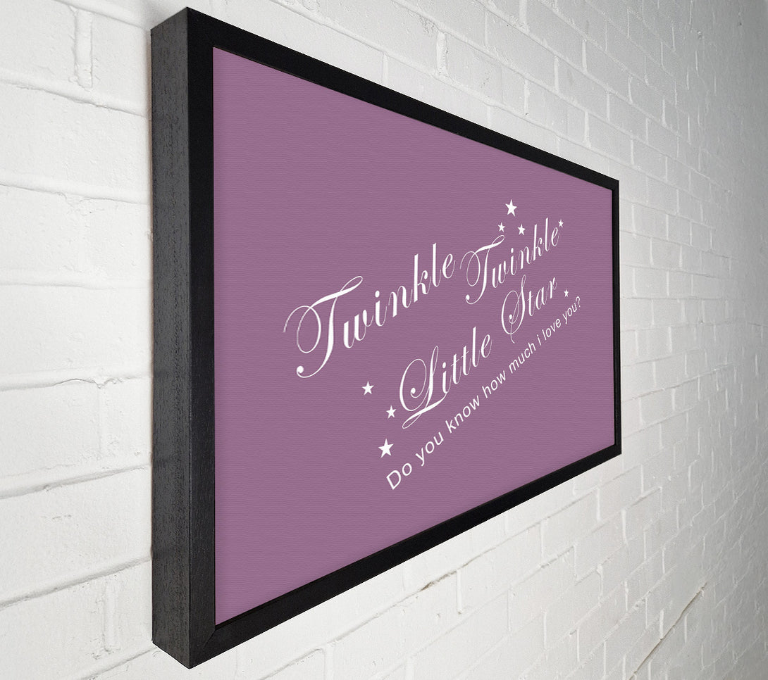  A Canvas Print of Twinkle Twinkle Little Star 2 Dusty Pink Canvas Wall Art