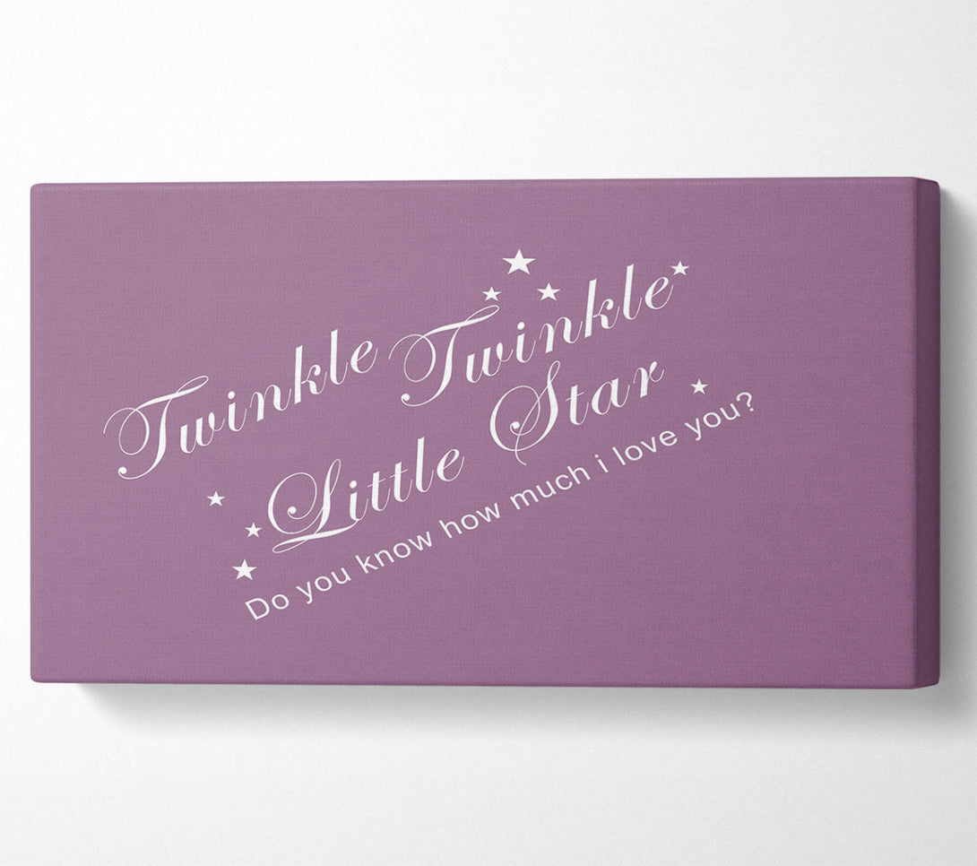  A Canvas Print of Twinkle Twinkle Little Star 2 Dusty Pink Canvas Wall Art