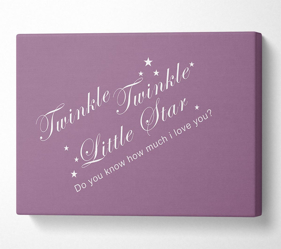  A Canvas Print of Twinkle Twinkle Little Star 2 Dusty Pink Canvas Wall Art