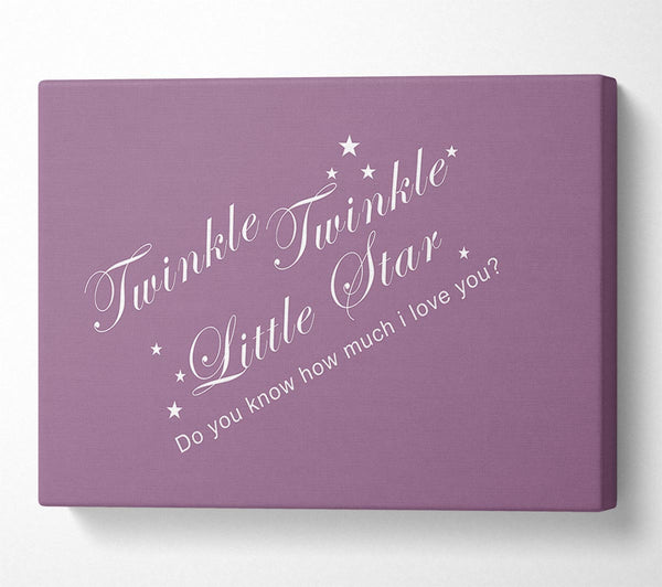  A Canvas Print of Twinkle Twinkle Little Star 2 Dusty Pink Canvas Wall Art
