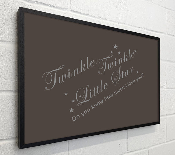 Nursery Quote Twinkle Twinkle Little Star 2 Chocolate
