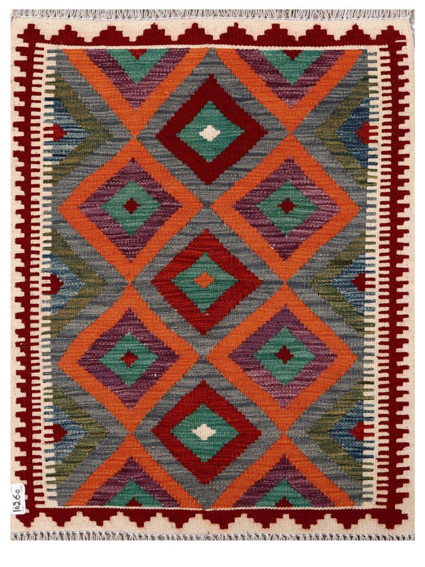 Maimana Afghanistan Kilim Rug - 105 x 80 cm