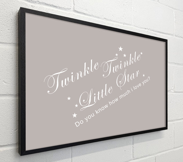 Nursery Quote Twinkle Twinkle Little Star 2 Beige