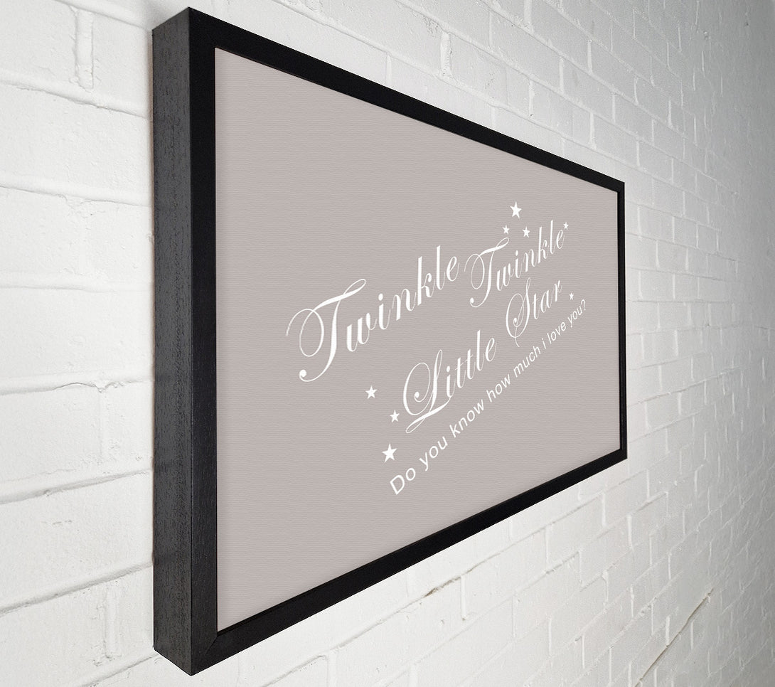  A Canvas Print of Nursery Quote Twinkle Twinkle Little Star 2 Beige Canvas Art