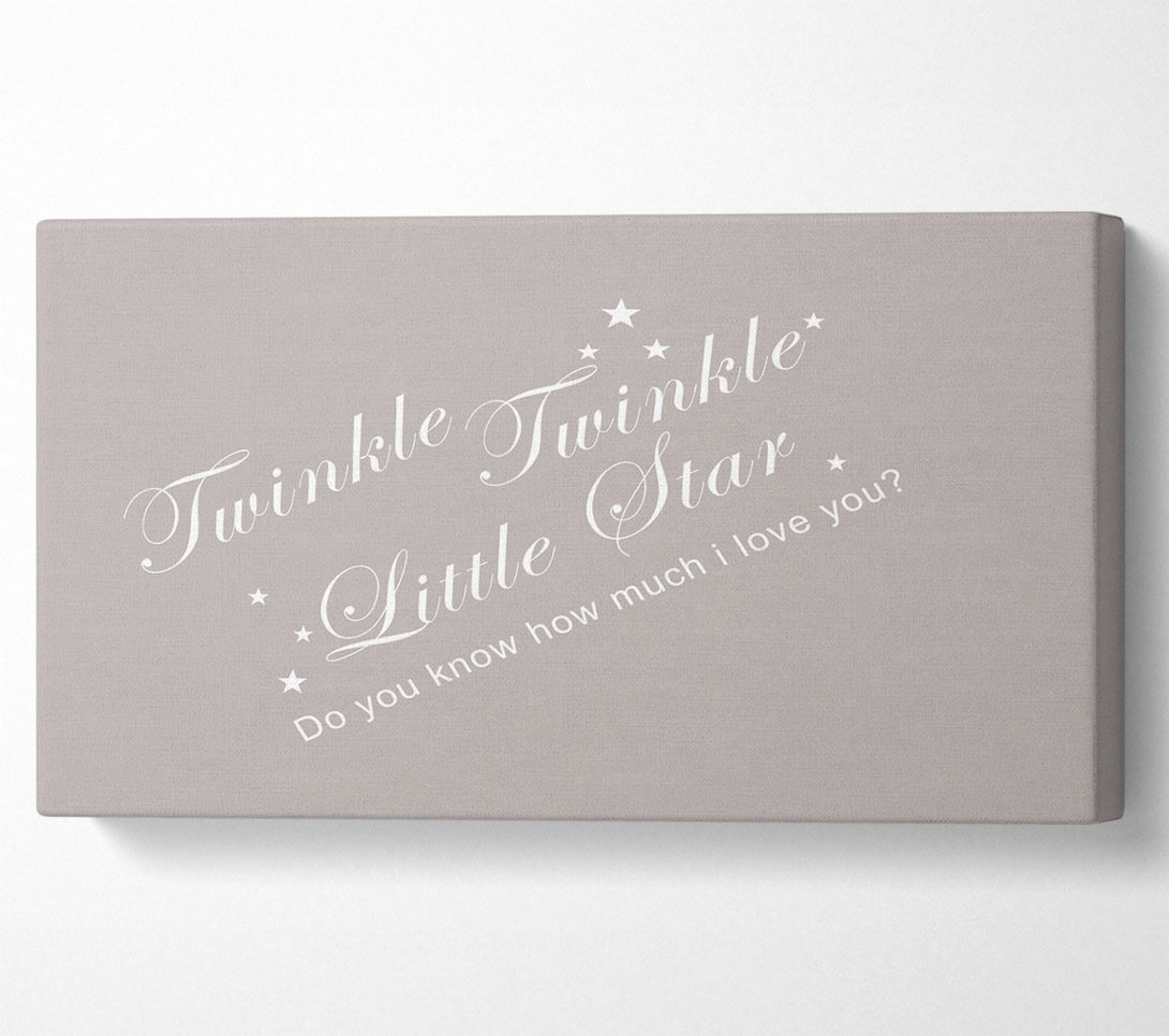  A Canvas Print of Nursery Quote Twinkle Twinkle Little Star 2 Beige Canvas Art