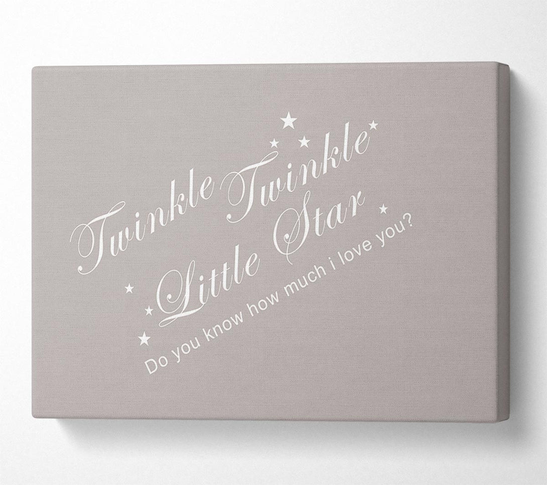  A Canvas Print of Nursery Quote Twinkle Twinkle Little Star 2 Beige Canvas Art