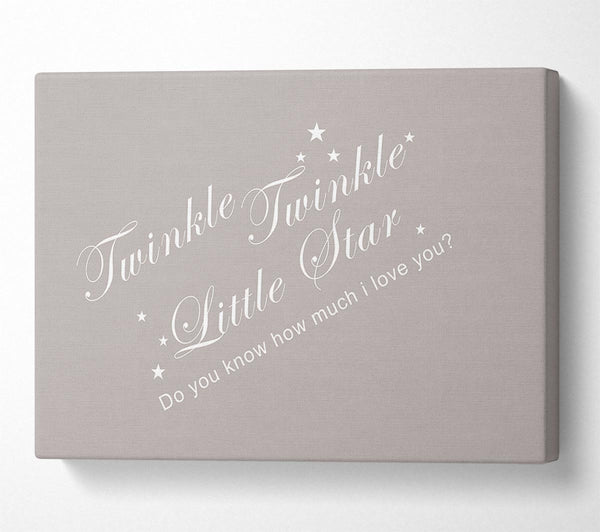  A Canvas Print of Nursery Quote Twinkle Twinkle Little Star 2 Beige Canvas Art