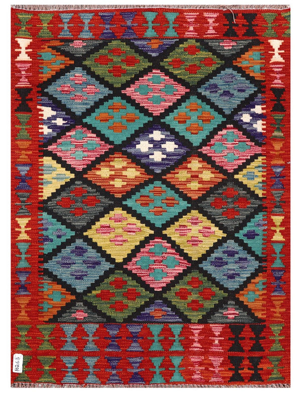 Maimana Afghanistan Kilim Rug - 119 x 87 cm