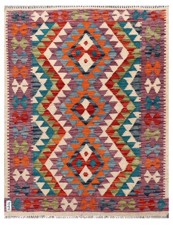 Maimana Afghanistan Kilim Rug - 116 x 90 cm