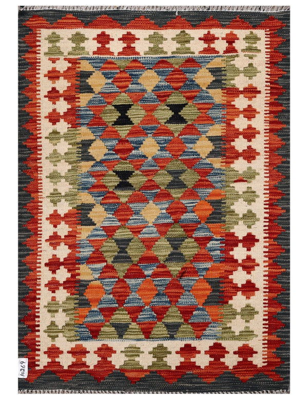 Maimana Afghanistan Kilim Rug - 124 x 87 cm