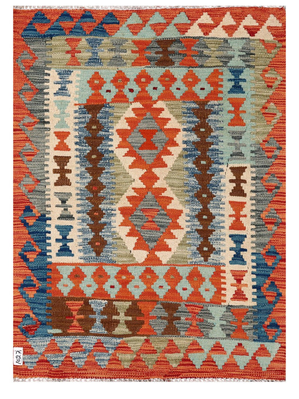 Maimana Afghanistan Kilim Rug - 124 x 90 cm