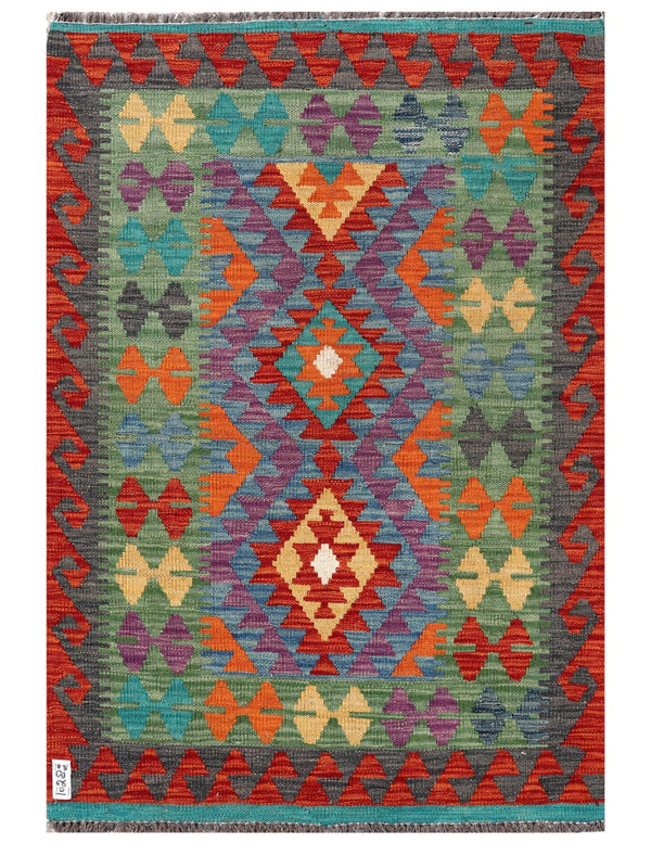 Maimana Afghanistan Kilim Rug - 122 x 83 cm