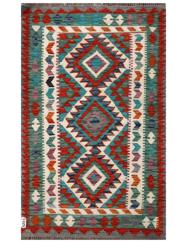 Maimana Afghanistan Kilim Rug - 139 x 85 cm