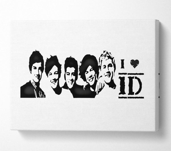  A Canvas Print of Music Quote I Love 1 Direction White Canvas Wall Art