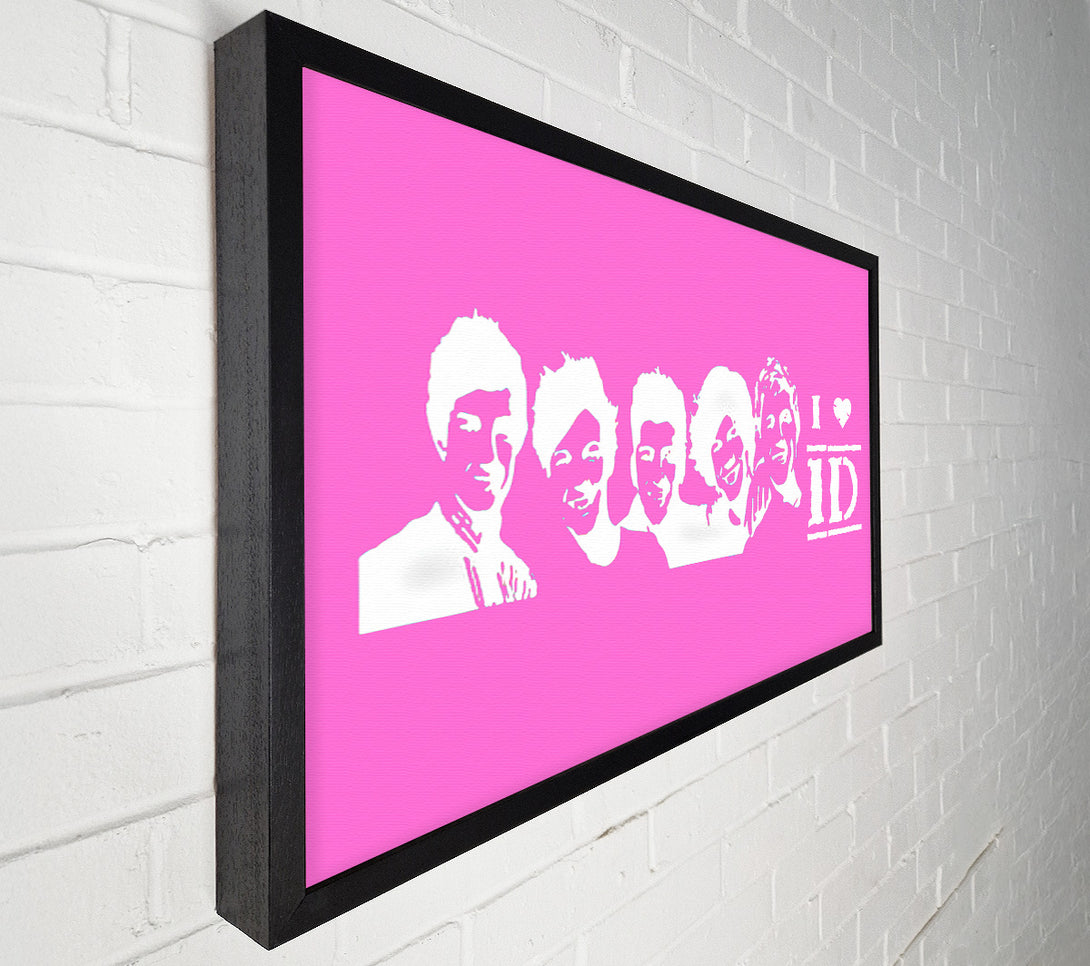  A Canvas Print of Music Quote I Love 1 Direction Vivid Pink Canvas Art