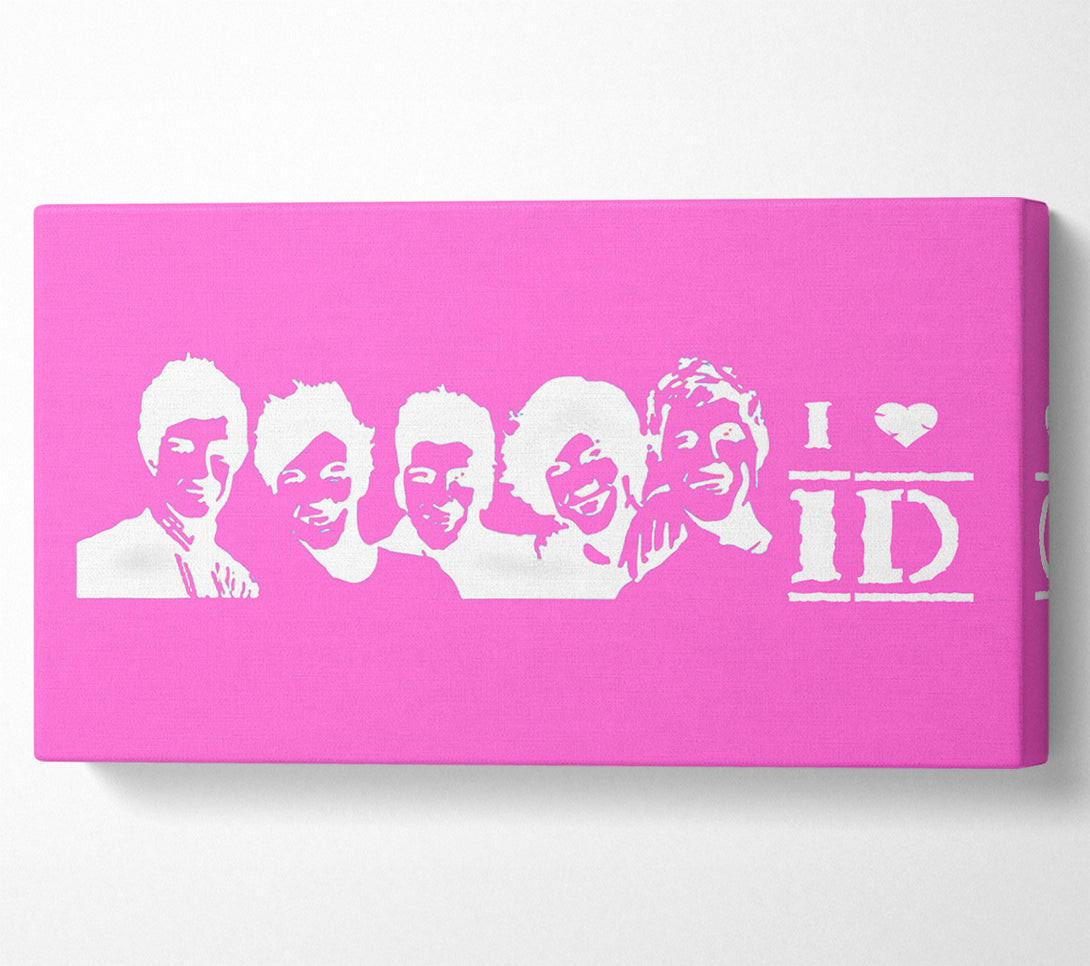  A Canvas Print of Music Quote I Love 1 Direction Vivid Pink Canvas Art