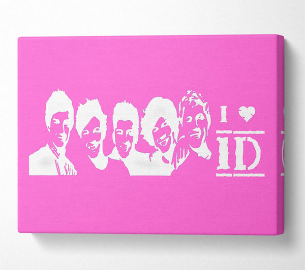  A Canvas Print of Music Quote I Love 1 Direction Vivid Pink Canvas Art