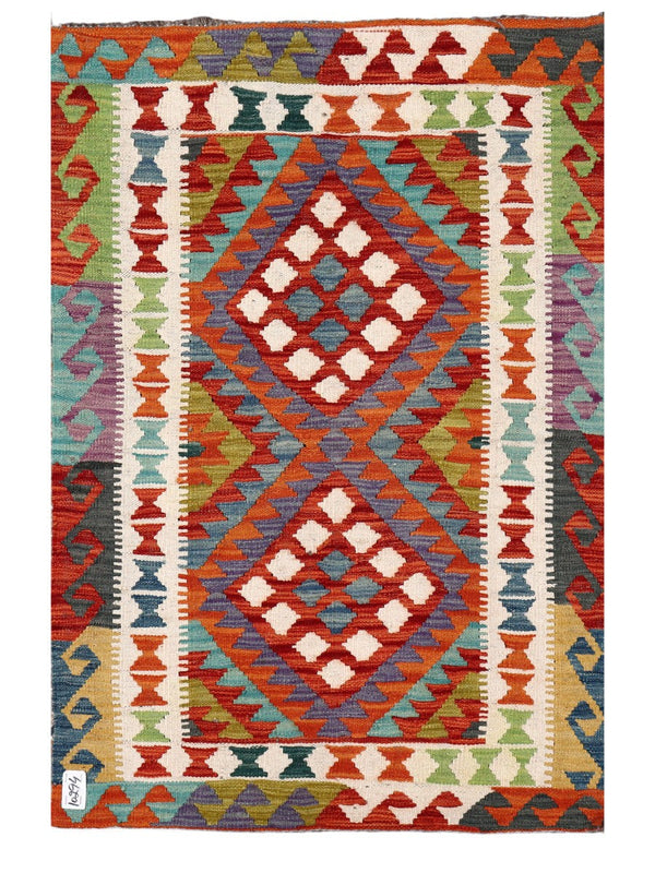 Maimana Afghanistan Kilim Rug - 121 x 81 cm