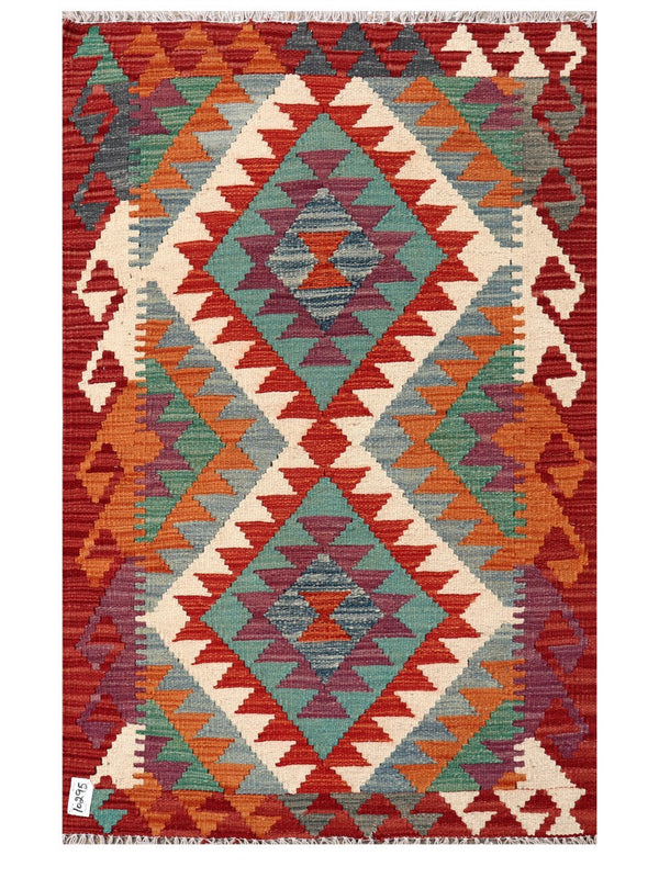 Maimana Afghanistan Kilim Rug - 131 x 84 cm